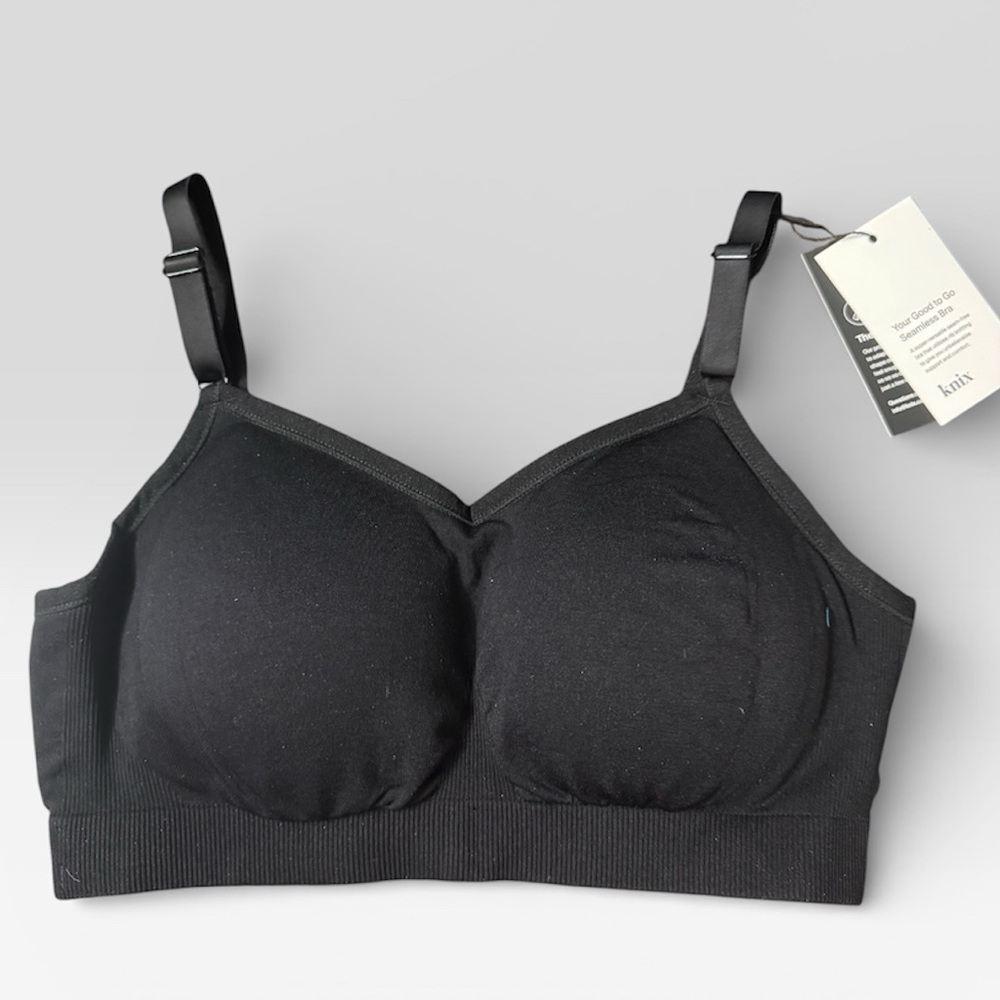 Knix Good to Go Seamless Wireless Bra Black NWT